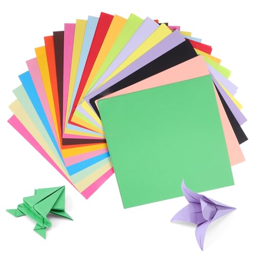 SOIMISS 200 Stück Buntes Origami Origamipapier 8x8 Origami-papier in Verschiedenen Farben Bunte Origami-papiere Farbiges Kartonpapier Quadratisches Papier Farbkarton Origami-kit Zellstoff von SOIMISS