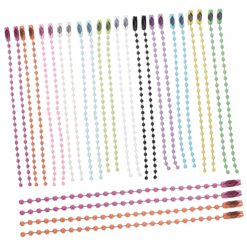 SOIMISS 200 Stück Etikettenkette runden Reize Schmuck Schlüsselanhänger zum Basteln Zahlenperlen preisschild bag chain schlüsselkette kugelkette Hundetagkette Kugelperlenketten Eisen von SOIMISS