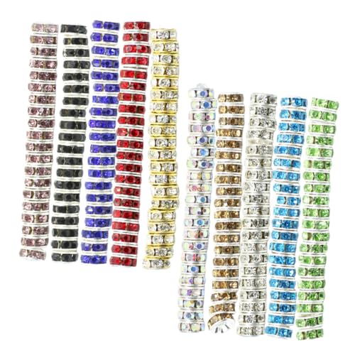 SOIMISS 200 Stück Glasperlen Spacer Beads für Schmuckherstellung DIY Armbandperlen mit Farben Langlebig Vielseitig Kombinierbar für Halsketten Anhänger und Bastelprojekte von SOIMISS