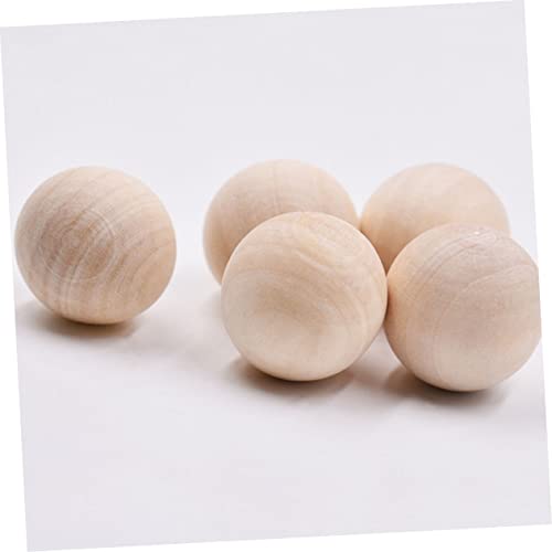 SOIMISS 200 Stück Große Runde Holzperlen Natürlichem Lotus Holz Solide Farbe Glatte Oberfläche DIY Malen Gravieren Bastelzubehör Kreative Handwerksmaterialien Ohne Loch Für Schmuck und von SOIMISS