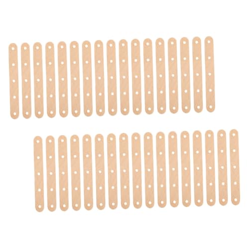 SOIMISS 200 Stück Holzeisstiele mit Löchern Naturbelassene Bastelstäbchen aus Robustem Holz für Diy Handwerksprojekte Vielseitig Tragbar und Langlebig für Kreative Modelle von SOIMISS