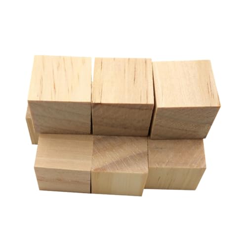 SOIMISS 200 Stück Kiefernholz Würfel Unbehandelte Blanko Holzklötzchen für DIY Bastelprojekte Kleine Naturfarbene Holzbausteine zum Bemalen Schnitzen und Dekorieren von SOIMISS
