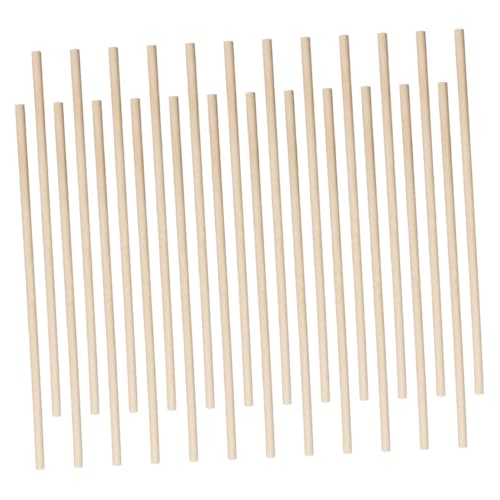 SOIMISS 200 Stück Naturbelassene Rundholzstäbe Unlackierte Holzstäbe zum Basteln für DIY Handwerksmaterialien Hautfreundlich und Poliert von SOIMISS