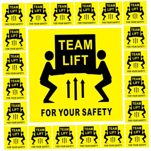 SOIMISS 200 Stück Team Lift Warnaufkleber Selbstklebend Warnhinweis für Schwere Lasten Stark Haftend Wetterfest Geeignet für Lager Versand Industrie und SOIMISS 200 Stück Team Lift Warnaufkleber Selbstklebend Warnhinweis für Schwere Lasten Stark Haftend Wetterfest Geeignet für Lager Versand Industrie und von SOIMISS
