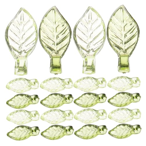 SOIMISS 200 Stück Transparente Grüne Blattförmige Anhänger für Diy Schmuckherstellung Armbänder und für Kreative Bastelprojekte von SOIMISS