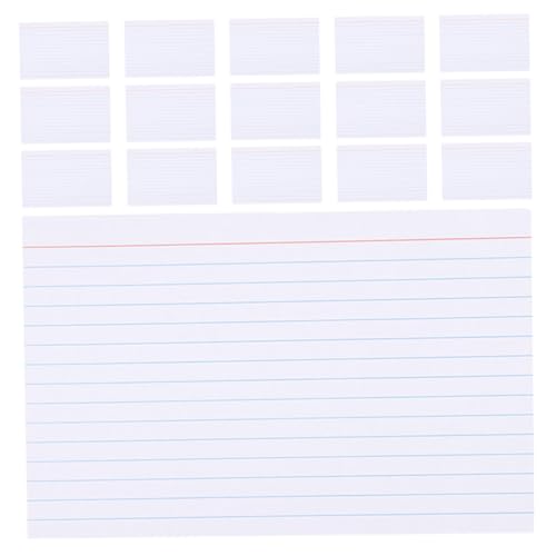 SOIMISS 200 Stück Weiße Indexkarten Liniert Pro Farbe Rot Blau Karteikarten Notizpapier Für Büro Schule Lernen Glattes Papier Für Notizen Karteikarten Schreibblock SOIMISS 200 Stück Weiße Indexkarten Liniert Pro Farbe Rot Blau Karteikarten Notizpapier Für Büro Schule Lernen Glattes Papier Für Notizen Karteikarten Schreibblock von SOIMISS