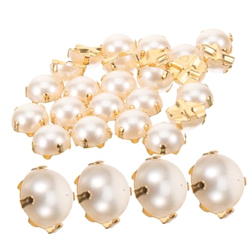 SOIMISS 200Stücke Perlen Claw Dekorationen für DIY Kleidung Handgenähte Perlenaccessoires mit Goldkrallen und Perlen für Stilvolle Designs und Kreative Projekte von SOIMISS