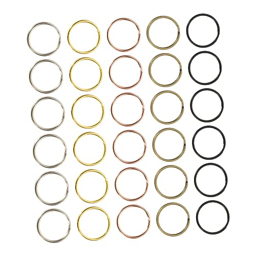 SOIMISS 200Stücke Retro Schlüsselringe Tragbare Split Ringe für DIY und Schlüsselaufbewahrung Ergonomische Schlüsselanhänger für Handwerksprojekte Bunte Metallringe von SOIMISS
