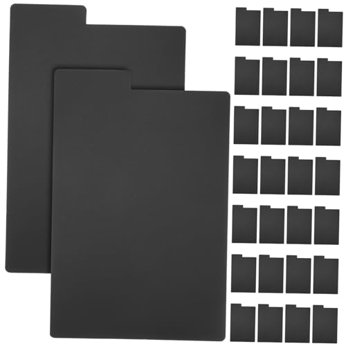 SOIMISS 20Stücke Dokumenten Teiler mit Index Tabs Schwarze Buchtrennzeichen für Vinyl Alben und Fotos Flexibler Organizer für Büro Schule und Bibliothek Beschreibbare Registerkarten von SOIMISS