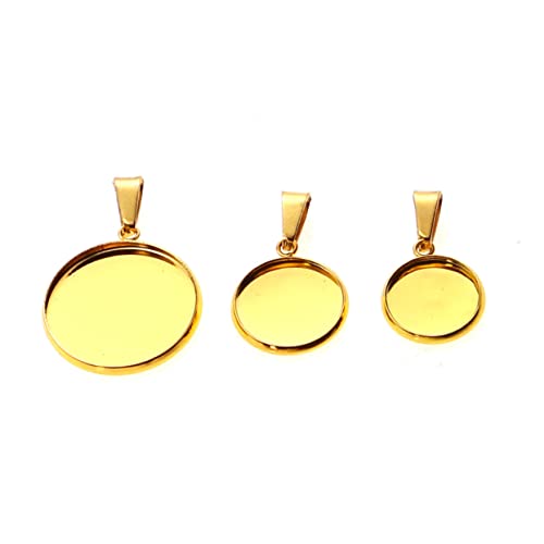 SOIMISS 20Stücke Hängende Tabletts für Schmuck DIY Cabochon Basen Schmuckzubehör für Anhänger Goldfarbene Schmuckset für Geschenkideen von SOIMISS