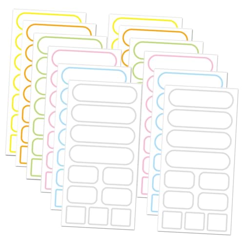 SOIMISS 24 Blatt Bunte Wasserdichte Flaschenetiketten Selbstklebende Abziehbare Aufkleber für Kompakte Flaschen Vielseitig Einsetzbar zur Praktischen Beschriftung und Organisation zu SOIMISS 24 Blatt Bunte Wasserdichte Flaschenetiketten Selbstklebende Abziehbare Aufkleber für Kompakte Flaschen Vielseitig Einsetzbar zur Praktischen Beschriftung und Organisation zu von SOIMISS