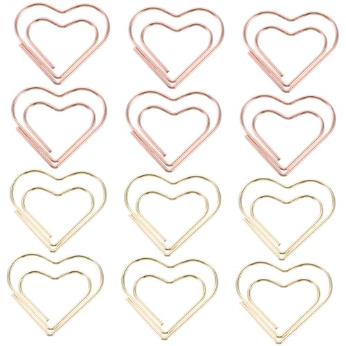 SOIMISS 24 Stück Mini Herz Büroklammern Kreative Papierclips Gold und Roségold Einzigartige und Niedliche Büroklammern zur Dokumentenorganisation für Büro und Schule SOIMISS 24 Stück Mini Herz Büroklammern Kreative Papierclips Gold und Roségold Einzigartige und Niedliche Büroklammern zur Dokumentenorganisation für Büro und Schule von SOIMISS