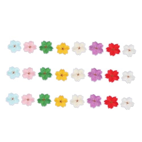 SOIMISS 24 Stück Teiliges Bestickter Bügelflicken mit Blumenmuster Hitzebeständige Aufnäher zum Aufbügeln oder Nähen Langlebige Kleidungspatches für Kreative Reparatur und Individuelle von SOIMISS