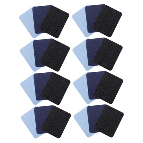SOIMISS 24 Stück Teiliges Jeansreparatur Patches für Knie Kleidung Reparatur Aufnäher Langlebig Vielseitig zum Aufbügeln und Nähen in Schwarz Dunkelblau Hellblau von SOIMISS