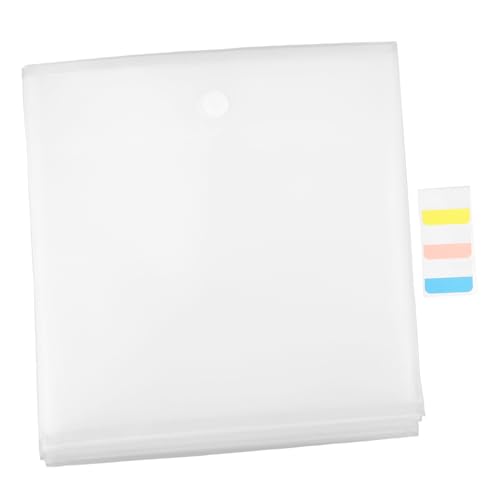 SOIMISS 24 Stück Teiliges Kunststoff-organizer Deckel und Verschluss Flexible Aufbewahrungstasche für Bastelpapier und Dokumente mit Etiketten für Schule Büro und Scrapbooking von SOIMISS
