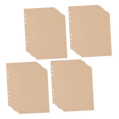 SOIMISS 240 Stück Nachfüllpapier Blanko Kraftpapier Lose Für Notizbuch Ringbuch Nachfüllbares Notizbuch Schreibpapier Büro Schule Organizer von SOIMISS