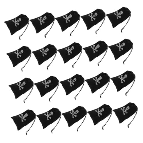 SOIMISS 24Stücke Piratentaschen mit Kordelzug Geschenktüten für Halloween Partys Süßigkeiten und Strapazierfähiger Vielseitig Einsetzbar von SOIMISS