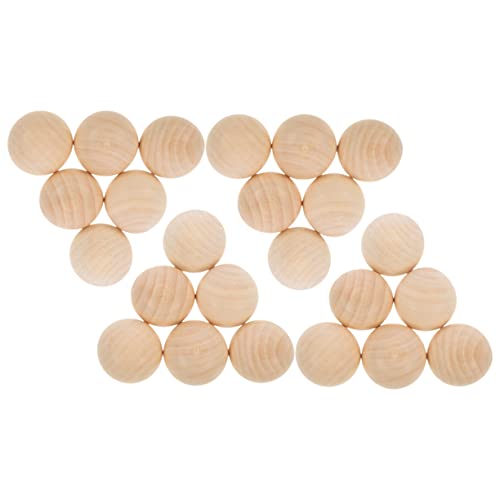 SOIMISS 24Stücke Unlackierte Holzhalbkugeln für DIY Bastelprojekte Halbkugeln Holz für Dekorationen und Handwerksbedarf Vielseitig Einsetzbar und Leicht zu Färben von SOIMISS