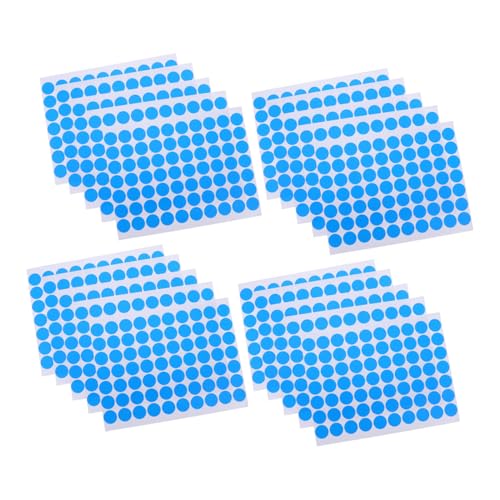 SOIMISS 25 Blatt Wasserdichte Selbstklebende Runde Markierungspunkte Flexible Pvc-etiketten Bögen mit Blauen Klebepunkten Vielseitig Bedruckbar und Handbeschriftbar für Verpackung und von SOIMISS