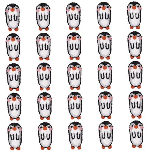 SOIMISS 25 Stück Cartoon Pinguin Patches DIY Aufnäher für Kreative Bastelprojekte zum Aufnähen oder Aufbügeln Kleidung Taschen und Accessoires von SOIMISS