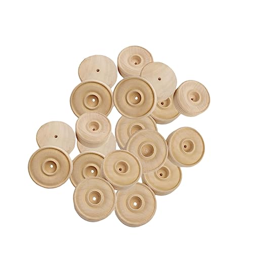 SOIMISS 25 Stück Miniatur Holzräder für DIY Bastelarbeiten Hochwertige Holzräder als Zubehör Robuste und Langlebige Bastelmaterialien für Kreative von SOIMISS