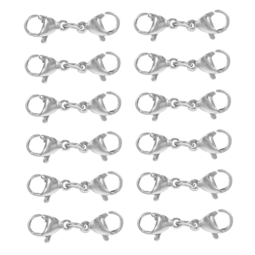 SOIMISS 25 Stück Teiliges Kettenverschlüsse mit Doppel End Hummerkarabiner Armbandverlängerung und Schmuckverbinder DIY Schmuckzubehör für Halsketten und Armbänder SOIMISS 25 Stück Teiliges Kettenverschlüsse mit Doppel End Hummerkarabiner Armbandverlängerung und Schmuckverbinder DIY Schmuckzubehör für Halsketten und Armbänder von SOIMISS