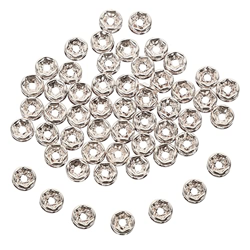 SOIMISS 250 Stück Silberne Spacer Perlen Runde Loose Beads für DIY Schmuck Earring Spacer Charms für Armbänder und Bastelprojekte von SOIMISS