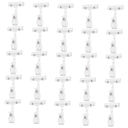SOIMISS 25Stücke Doppelanzeige Clip Preiszeichenhalter Drehbarer Schildhalter für Preisschilder und Etiketten für Supermärkte und Einzelhandel SOIMISS 25Stücke Doppelanzeige Clip Preiszeichenhalter Drehbarer Schildhalter für Preisschilder und Etiketten für Supermärkte und Einzelhandel von SOIMISS