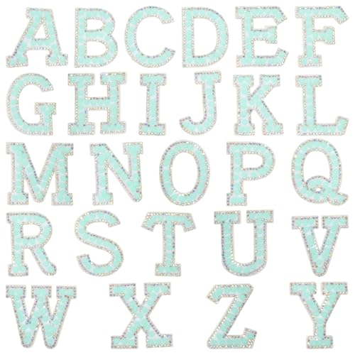 SOIMISS 26 Stück Teiliges Bling Aufnäher zum Aufbügeln Glitzernde Applikationen für DIY Kleidung Hüte Taschen Jeans Vielseitige Näh patches für Textilreparatur und Dekoration von SOIMISS