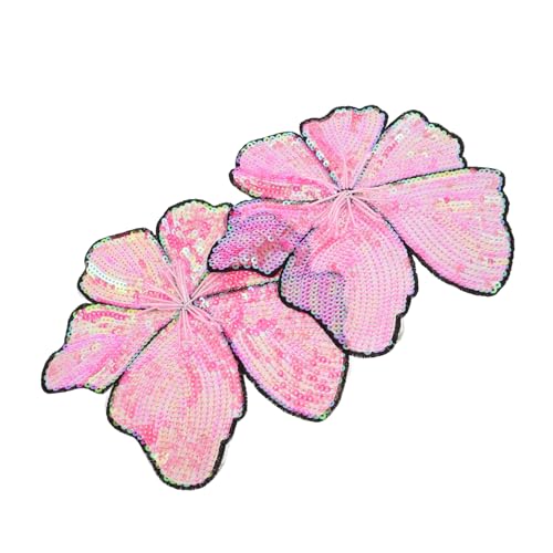 SOIMISS 2Stücke Handgefertigte Pailletten Blumen Applikationen Bestickte Stoffflicken für DIY Kleidung für Bühnenkostüme Funkelnde Accessoires für Auftritte von SOIMISS