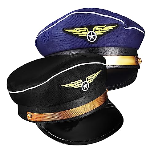 SOIMISS 2Stücke Piloten Hüte Cosplay Kostümhut Flugzeug Hostessenhut Für Bühnenaufführungen Und Rollenspiele von SOIMISS