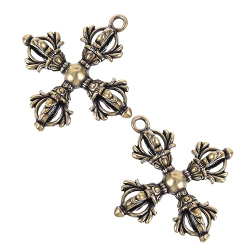 SOIMISS 2Stücke Vajra Stößel Schlüsselanhänger Aus Vielseitig Verwendbare Anhänger Dekorative Messingverzierungen Für Kunsthandwerk Und Ornamente Religiöse Vintage SOIMISS 2Stücke Vajra Stößel Schlüsselanhänger Aus Vielseitig Verwendbare Anhänger Dekorative Messingverzierungen Für Kunsthandwerk Und Ornamente Religiöse Vintage von SOIMISS