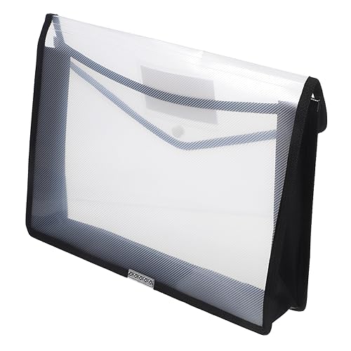 SOIMISS 2Stücke Wasserfeste Dokumententasche mit Druckknopf Transparente Aktenmappe für Büro Schule und Zuhause für Wichtige Unterlagen und Aufbewahrung von SOIMISS