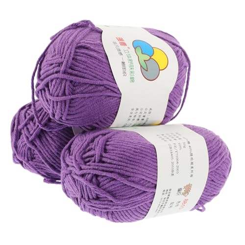 SOIMISS 3 Rollen Baumwollgarn Strickwolle Weiches Atmungsaktives Häkelgarn aus Langlebiger Langstapelfaser für DIY Mützen Schals Kissen und Handarbeit SOIMISS 3 Rollen Baumwollgarn Strickwolle Weiches Atmungsaktives Häkelgarn aus Langlebiger Langstapelfaser für DIY Mützen Schals Kissen und Handarbeit von SOIMISS