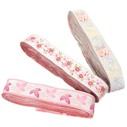 SOIMISS 3 Rollen Blumensatinbänder mit Vintage Muster Dekoratives Geschenkband für Hochzeit Party DIY Bastelprojekte Wiederverwendbar Individuell Zuschneidbar Festliche Dekoration SOIMISS 3 Rollen Blumensatinbänder mit Vintage Muster Dekoratives Geschenkband für Hochzeit Party DIY Bastelprojekte Wiederverwendbar Individuell Zuschneidbar Festliche Dekoration von SOIMISS