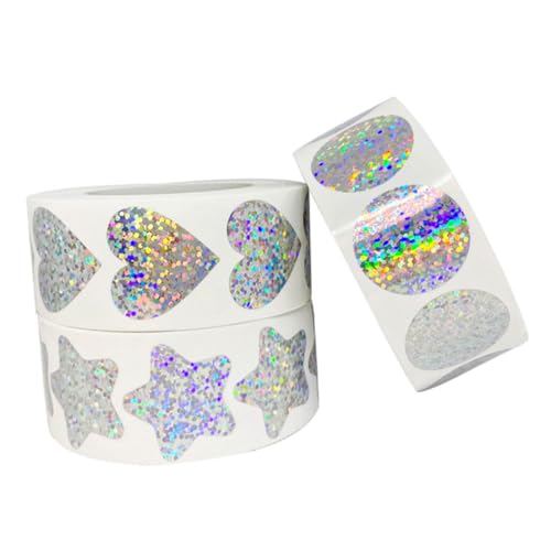 SOIMISS 3 Rollen Selbstklebende Multifunktionale Belohnungssticker mit Glitzermuster Reflektierende Herz und Sternformen Praktische Aufkleber für Schule Basteln und Geschenkdekoration SOIMISS 3 Rollen Selbstklebende Multifunktionale Belohnungssticker mit Glitzermuster Reflektierende Herz und Sternformen Praktische Aufkleber für Schule Basteln und Geschenkdekoration von SOIMISS