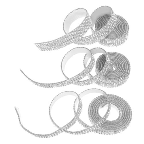 SOIMISS 3 Rollen Selbstklebendes Strassband Glitzerband für Kreative DIY Projekte zur Verzierung von Kleidung Taschen und Schuhen für Hochzeiten und Partys SOIMISS 3 Rollen Selbstklebendes Strassband Glitzerband für Kreative DIY Projekte zur Verzierung von Kleidung Taschen und Schuhen für Hochzeiten und Partys von SOIMISS