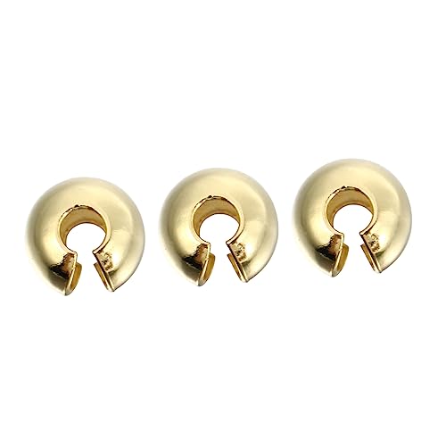 SOIMISS 3 STÜCKE Crimp Bead Gold Plated Knot Cover für DIY Schmuckherstellung Öffnungsperlen für Armbänder und Ohrringe Ergänzung für Designs von SOIMISS