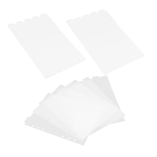 SOIMISS 3 Sätze Notebook Trennblätter mit Löchern Transparente Ordner Trennstreifen für Notizbücher Berichte Präsentationen und Zubehör für Büroorganisation von SOIMISS