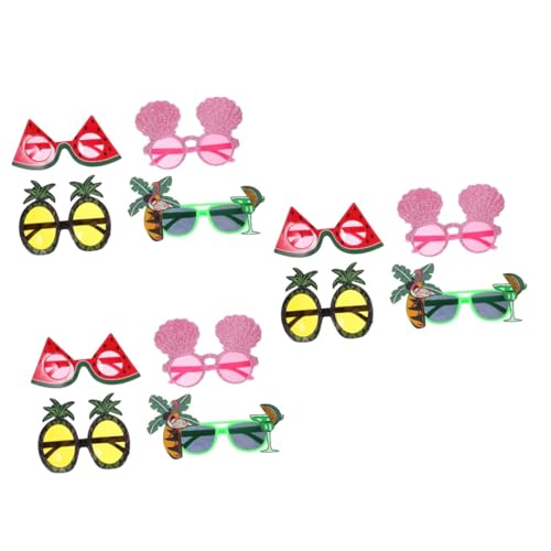 SOIMISS 3 Sätze Wassermelonengläser Party Tropische Luau Lustige Brille Lustige Karnevalsbrille Foto -requisiten Party- Stk 4 Stück * 3 von SOIMISS