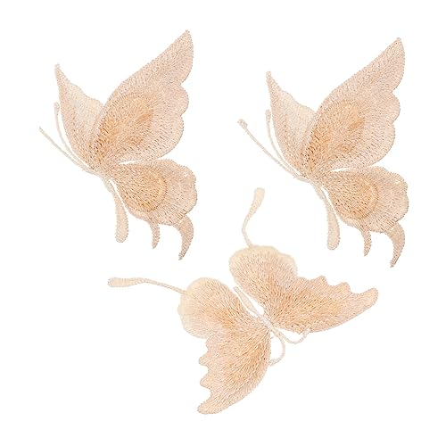 SOIMISS 3 Stück Dekorative Schmetterlings Applikationen Dreidimensionale Stickerei Patches für Kleidung Taschen Hüte und Mehr für DIY Projekte und Reparaturen von SOIMISS