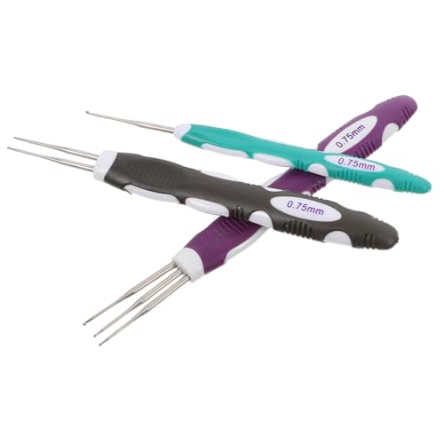 SOIMISS 3 Stück Dreadlock Häkelnadeln Set Teiliges Ergonomisches Werkzeug für Haarflechten ein Zwei und Dreiköpfiger Nadeln für Verschiedene Haartypen und Längen für Dreads und von SOIMISS
