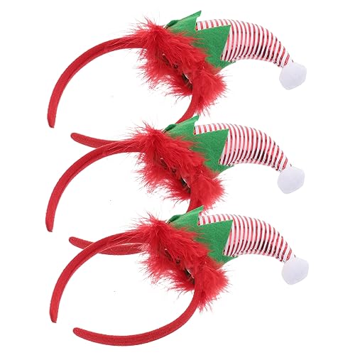 SOIMISS 3 Stück Elf -Hut -Stirnband klein Weihnachtshut Krone Haarnadel-Stirnband Zubehör Dame für Die Weihnachtsstirnbänder Weihnachtself -Hüte Elfenhüte Haarband mit Elfenmütze Stoff rot SOIMISS 3 Stück Elf -Hut -Stirnband klein Weihnachtshut Krone Haarnadel-Stirnband Zubehör Dame für Die Weihnachtsstirnbänder Weihnachtself -Hüte Elfenhüte Haarband mit Elfenmütze Stoff rot von SOIMISS
