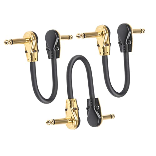 SOIMISS 3 Stück Flachstecker Gitarren Patchkabel Professionelle Effektkabel für Gitarren für Live Auftritte und Studioanwendungen Kompatibel mit Effekten und Instrumenten von SOIMISS