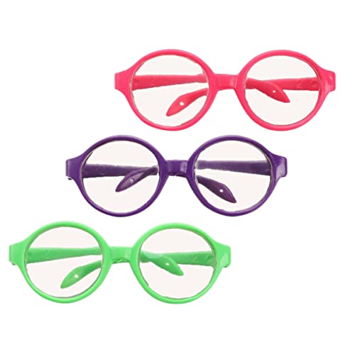 SOIMISS 3 Stück Mini-brillenspielzeug Zubehör Prinzessin Realistisch Minipuppen-kostümbrille Puppenbrille Puppe Cosplay Brille Lesebrille Für Puppen Klein Gläser Auge Plastik von SOIMISS