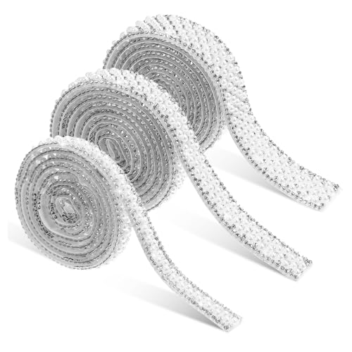 SOIMISS 3 Stück Perlen Strassband Teiliges Selbstklebend Breit Flexibles Dekorationsband für DIY Schmuck Kleidung Taschen Schuhe Rahmen Stark Haftend Vielseitig Einsetzbar SOIMISS 3 Stück Perlen Strassband Teiliges Selbstklebend Breit Flexibles Dekorationsband für DIY Schmuck Kleidung Taschen Schuhe Rahmen Stark Haftend Vielseitig Einsetzbar von SOIMISS