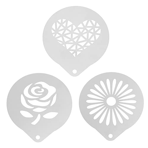 SOIMISS 3 Stück Schablonen für Kaffee Dekoration Kreative Latte Art Stencils Flexibel und Leicht zu Reinigen für Desserts und Kekse für Diy Projekte von SOIMISS