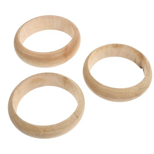 SOIMISS 3 Stück Teiliges DIY Bastelset mit Natürlichen Holzringen für Schmuckherstellung Unlackierte Holzarmreifen zum Malen und Gestalten für Kreative Projekte SOIMISS 3 Stück Teiliges DIY Bastelset mit Natürlichen Holzringen für Schmuckherstellung Unlackierte Holzarmreifen zum Malen und Gestalten für Kreative Projekte von SOIMISS