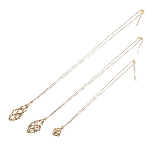 SOIMISS 3 Stück Teiliges Dreamcatcher Stil Ketten Leerer Kristallanhänger Käfig Handgefertigter Schmuckhalter für DIY Halsketten Schutzsymbol Stilvoll und Langlebig von SOIMISS