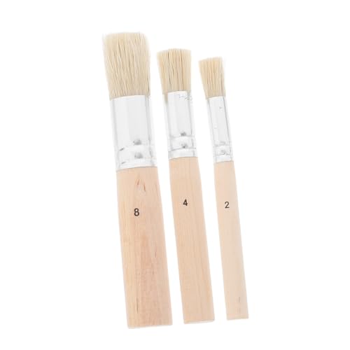 SOIMISS 3 Stück Teiliges Holz Schablonenpinsel Set Runde Pinsel für Acryl Öl und Aquarellmalerei für DIY Kunstprojekte mit Stabilen Holzgriffen und Feinen Borsten für Gleichmäßige SOIMISS 3 Stück Teiliges Holz Schablonenpinsel Set Runde Pinsel für Acryl Öl und Aquarellmalerei für DIY Kunstprojekte mit Stabilen Holzgriffen und Feinen Borsten für Gleichmäßige von SOIMISS